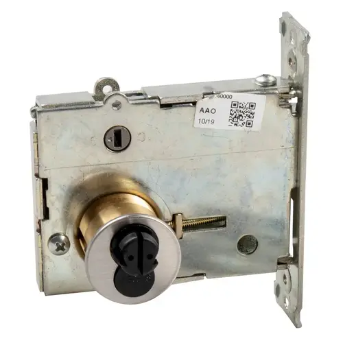 Double Cylinder Mortise Deadbolt, LFIC Prep, Less Core, Satin Chrome