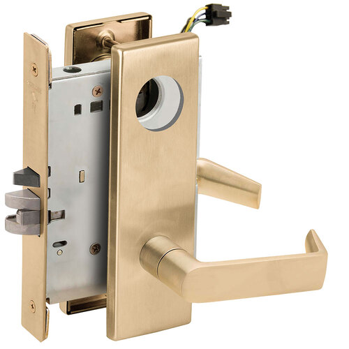 Lock Electric Mortise Lock Satin Brass