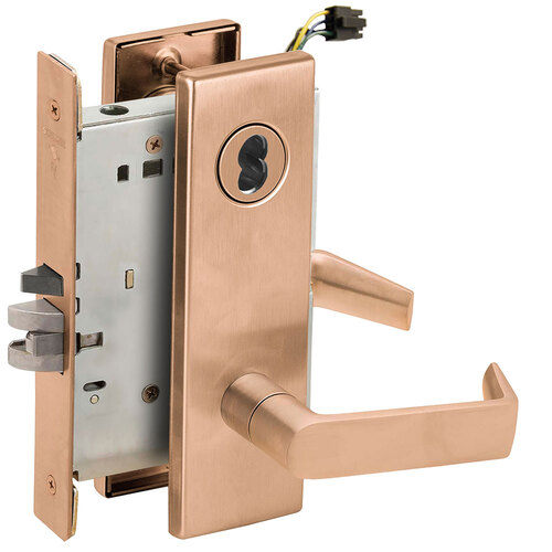 Electric Mortise Lock Satin Bronze Clear Coated