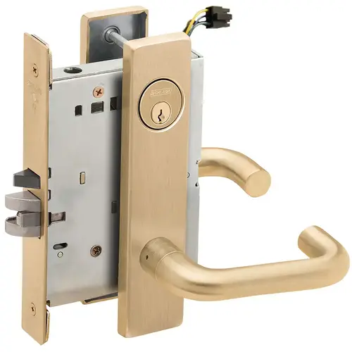 Lock Electric Mortise Lock Satin Brass