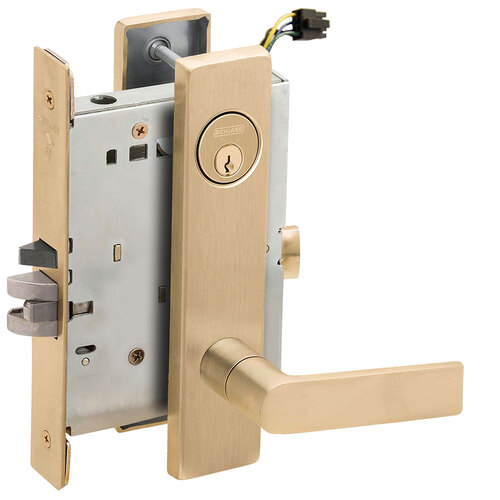 Lock Electric Mortise Lock Satin Brass