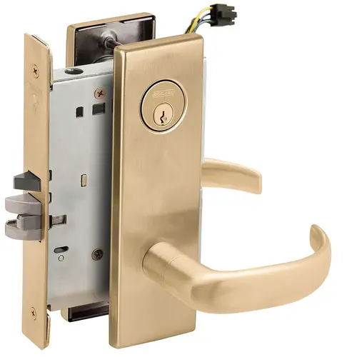 Lock Electric Mortise Lock Satin Brass