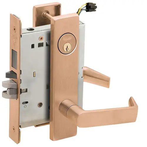 Lock Electric Mortise Lock Satin Bronze Clear Coated