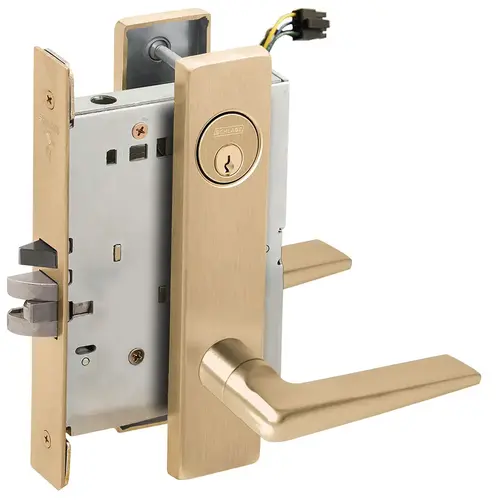 Lock Electric Mortise Lock Satin Brass