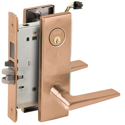 Lock Electric Mortise Lock Satin Bronze Clear Coated