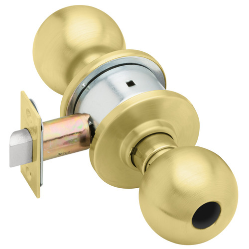 A Series Communicating with Blank Plate Orbit Lock Less Cylinder with 11096 Latch 10001 Strike Satin Brass Finish