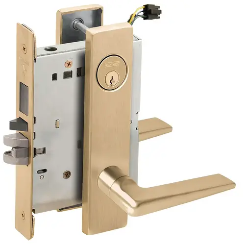 Lock Electric Mortise Lock Satin Brass