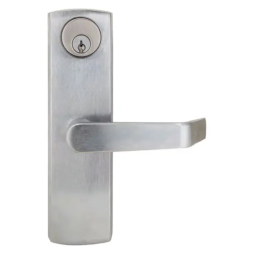Entrance Escutcheon Lever Exit Trim with Clutch Freewheeling Satin Chrome Finish