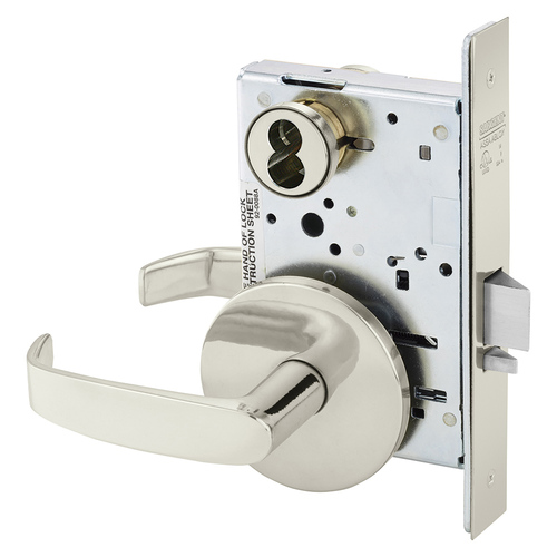 Manufacturing Mortise Lock Bright Nickel Plated Clear Coated