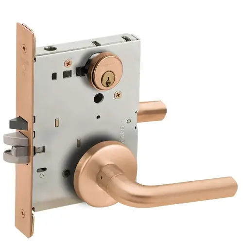 Classroom Mortise Lock C Keyway with 02 Lever and B Rose Satin Bronze Finish