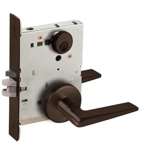 Storeroom Mortise Lock C Keyway with 05 Lever and B Rose Aged Bronze Finish