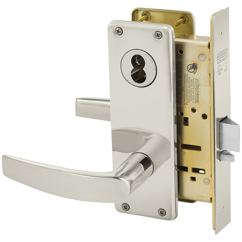 Manufacturing Mortise Lock Bright Nickel Plated Clear Coated