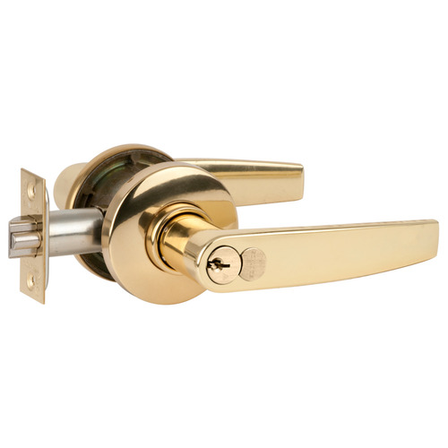 S Series Entry C Keyway Large Format Jupiter with 16-203 Latch 10-001 Strike Bright Brass Finish