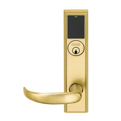 Wireless Mortise Lock Bright Brass