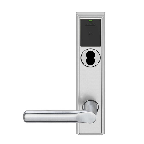 Wireless Mortise Lock Satin Chrome Antimicrobial Coated