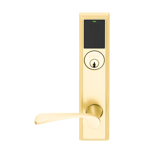 Wireless Mortise Lock Bright Brass