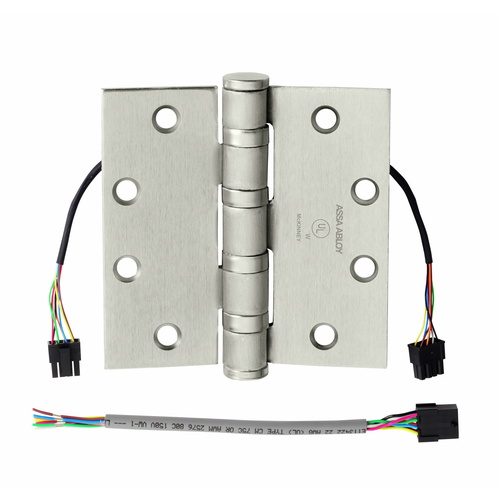 Electrified Hinge Satin Stainless Steel