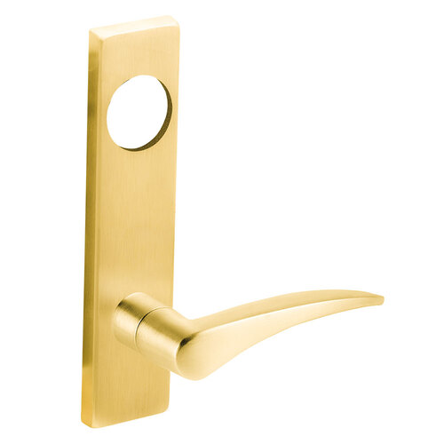 Trim Set with Right Hand 12 Lever L Escutcheon for a L9050, L9453, L9456, or L9473 Bright Brass Finish