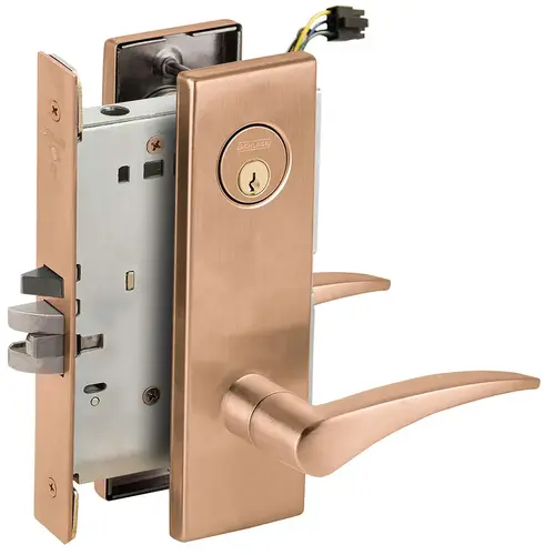 Lock Electric Mortise Lock Satin Bronze Clear Coated