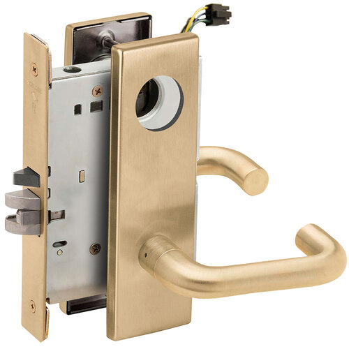 Lock Electric Mortise Lock Satin Brass