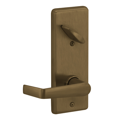 S200 Series Interconnected Entry Single Locking Saturn Lever Less Cylinder with 16-481 Latch 10-109 Strike Antique Brass Finish