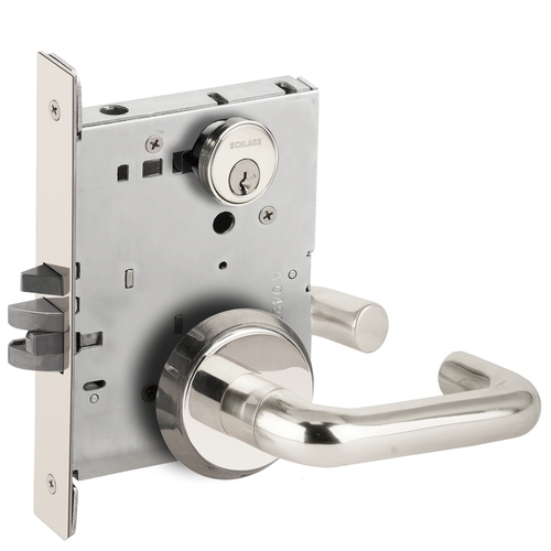 Classroom Mortise Lock C Keyway with 03 Lever and C Rose Bright Chrome Finish