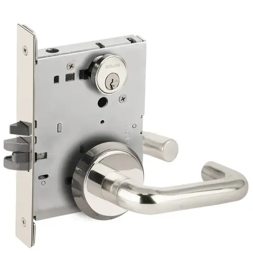 Classroom Mortise Lock C Keyway with 03 Lever and C Rose Bright Stainless Steel Finish