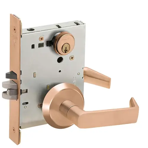 Storeroom Mortise Lock C Keyway with 06 Lever and C Rose Satin Bronze Finish