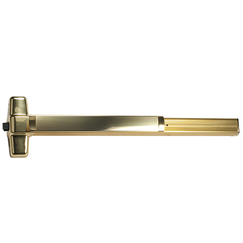 VON DUPRIN GRADE 1 RIM EXIT BAR, WIDE STILE PUSHPAD Bright Brass