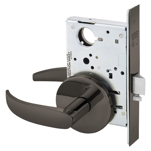 Mortise Lock Oxidized Satin Bronze Relieved Clear Coated