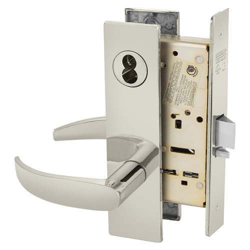 Manufacturing Mortise Lock Bright Nickel Plated Clear Coated