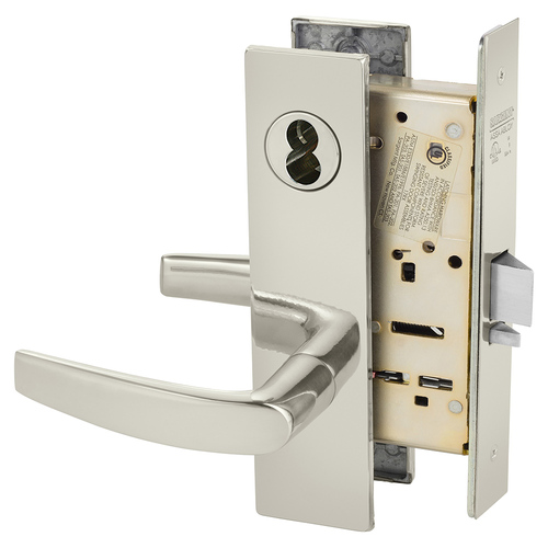 Manufacturing Mortise Lock Bright Nickel Plated Clear Coated