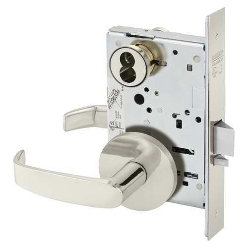 Manufacturing Mortise Lock Bright Nickel Plated Clear Coated