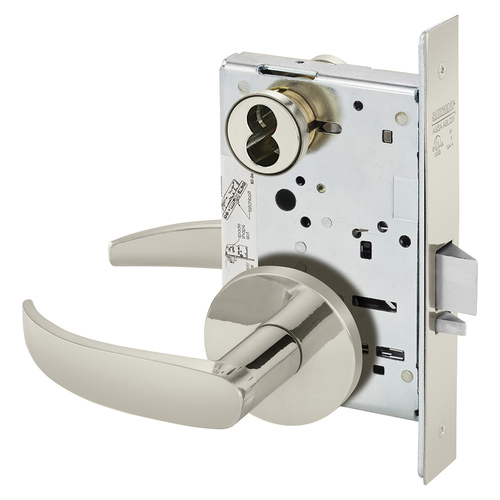 Manufacturing Mortise Lock Bright Nickel Plated Clear Coated