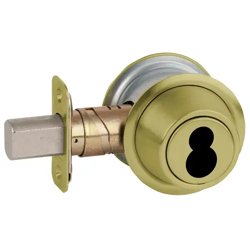 Deadlock Satin Brass