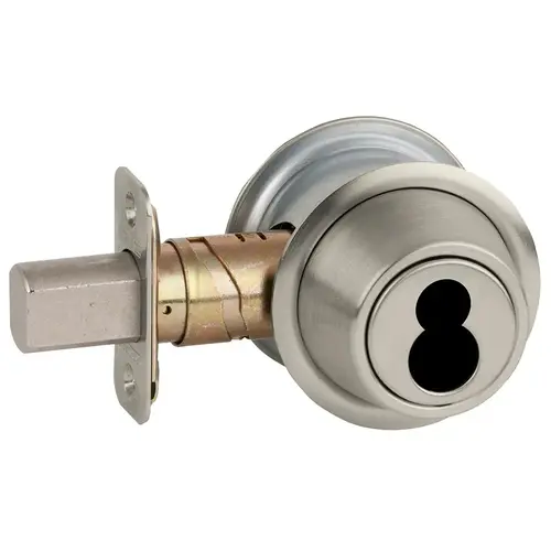 Deadlock Satin Nickel Plated Clear Coated