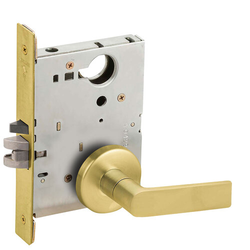 Exit Mortise Lock with 01 Lever and B Rose Satin Brass Finish