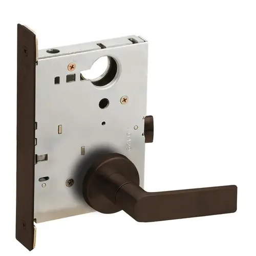 Full Dummy Mortise Trim with Lock Case with 01 Lever and A Rose Oil Rubbed Bronze Finish