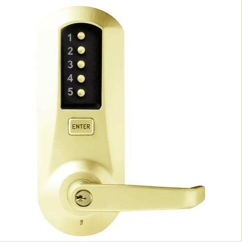 Schlage Cylindrical Combination Lever Lock Passage Interior Combination Change 2-3/4" Backset Bright Brass