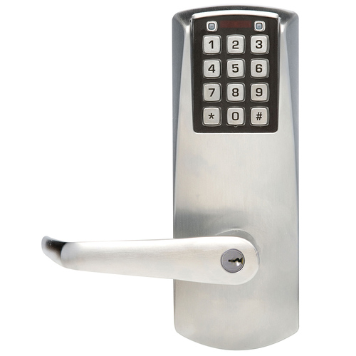 Pushbutton Lock Satin Chrome