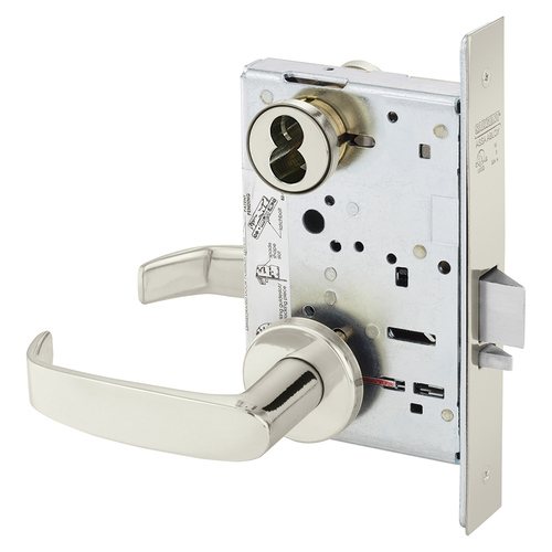 Manufacturing Mortise Lock Bright Nickel Plated Clear Coated