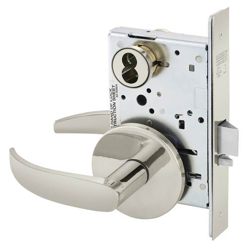 Manufacturing Mortise Lock Bright Nickel Plated Clear Coated