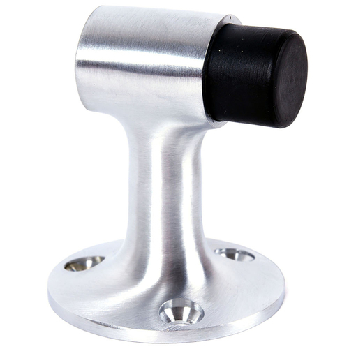 Heavy Duty Floor Stop with Wood Mounting Aluminum Finish Satin Anodized