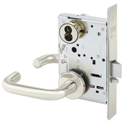 Manufacturing Mortise Lock Bright Nickel Plated Clear Coated