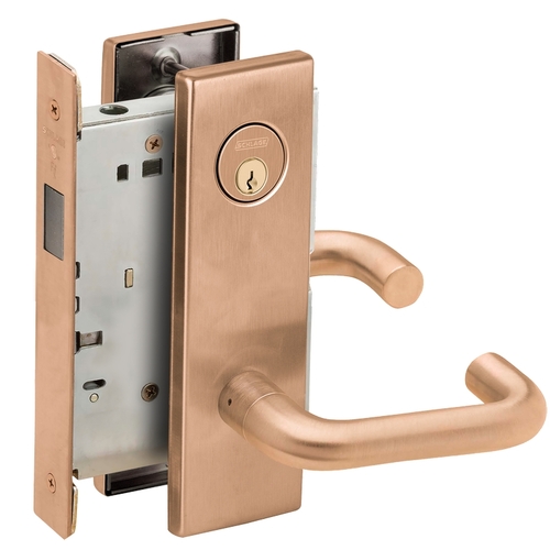 Lock Mortise Lock Satin Bronze Clear Coated