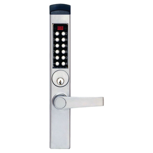 Pushbutton Lock Satin Chrome