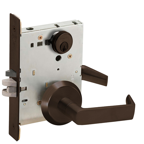 Storeroom Mortise Lock C Keyway with 06 Lever and C Rose Aged Bronze Finish