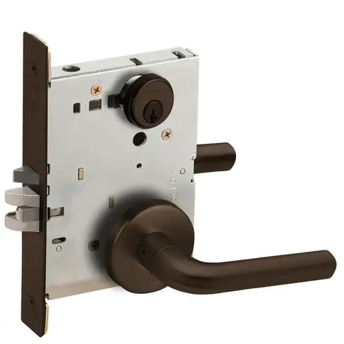 Classroom Mortise Lock C Keyway with 02 Lever and B Rose Oil Rubbed Bronze Finish