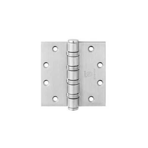 Full Mortise Hinge, 5-Knuckle, Heavy Weight, 4-1/2" x 4-1/2", Square Corner, Satin Chrome