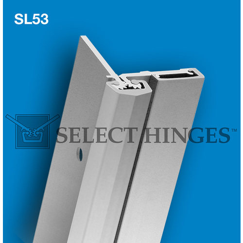 Select Hinges SL53 CL HD 83 CONTINUOUS HINGE, HALF SURFACE HEAVY DUTY, 83 INCHES CLEAR ALUMINUM